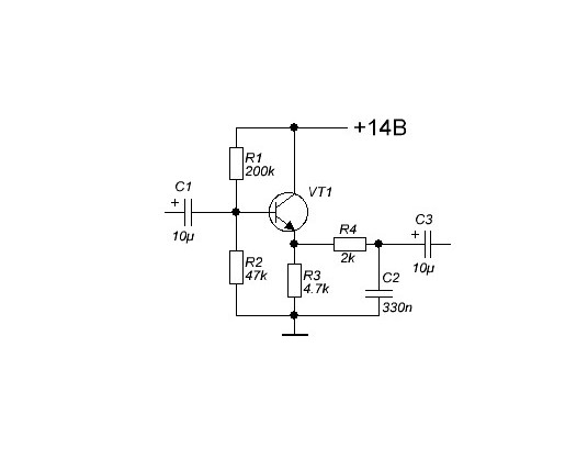 Схема эмиттерного повторителя